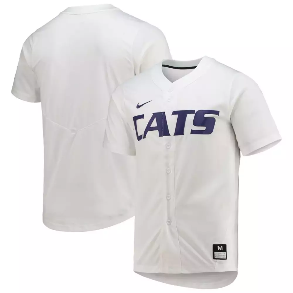 kansas state wildcats nike replica baseball jersey white