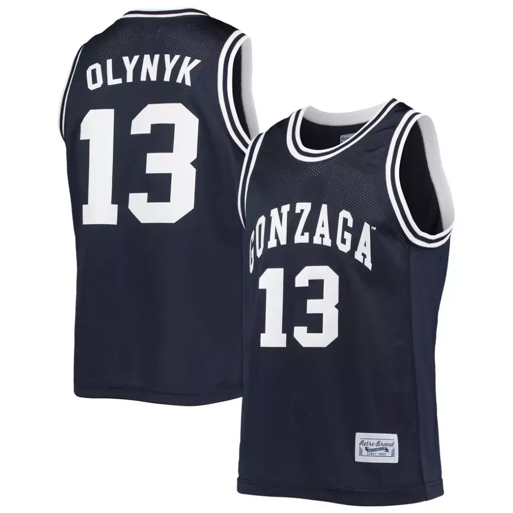 kelly olynyk gonzaga bulldogs original retro brand alumni commemorative classic basketball jersey navy