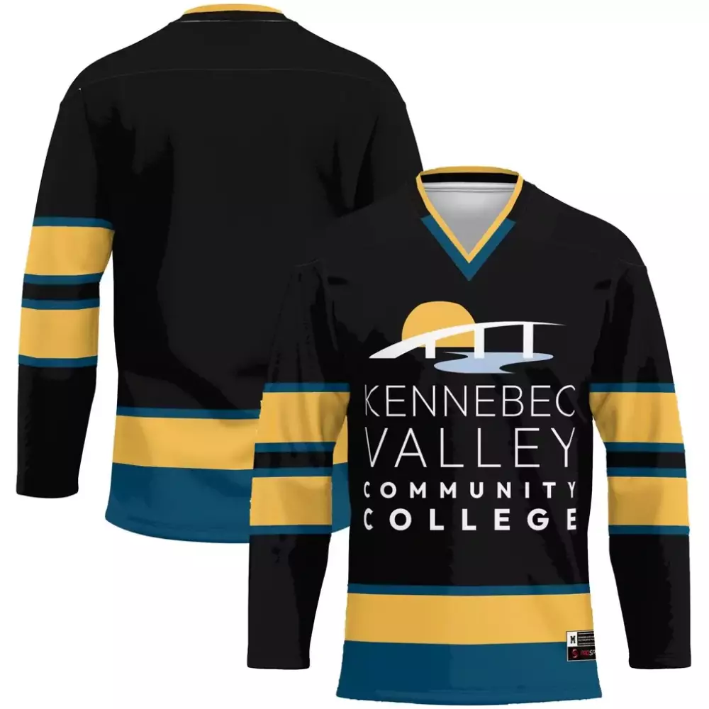 Kennebec Valley Community College Gameday Greats Black Hockey Jersey | Fan Gear for Men, Women & Youth