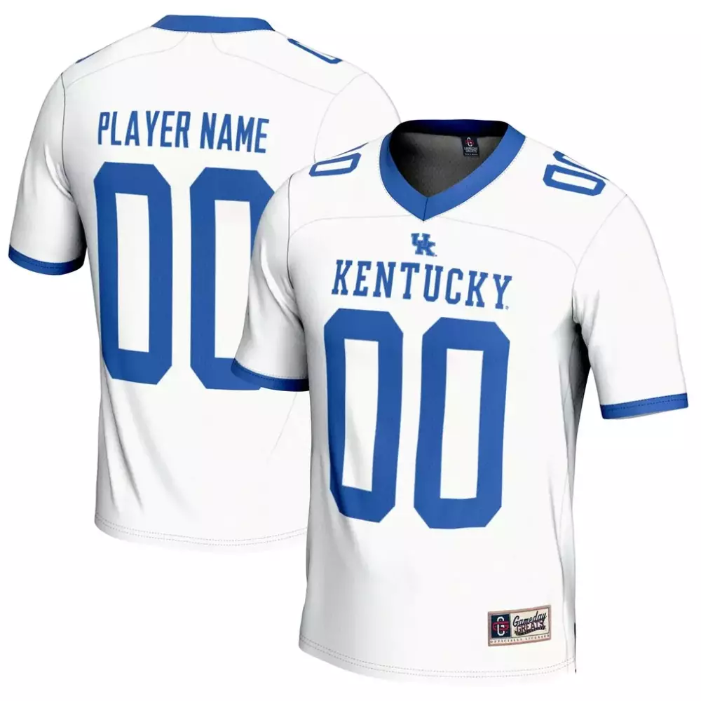 kentucky wildcats gameday greats youth nil pick a player football fashion jersey royal