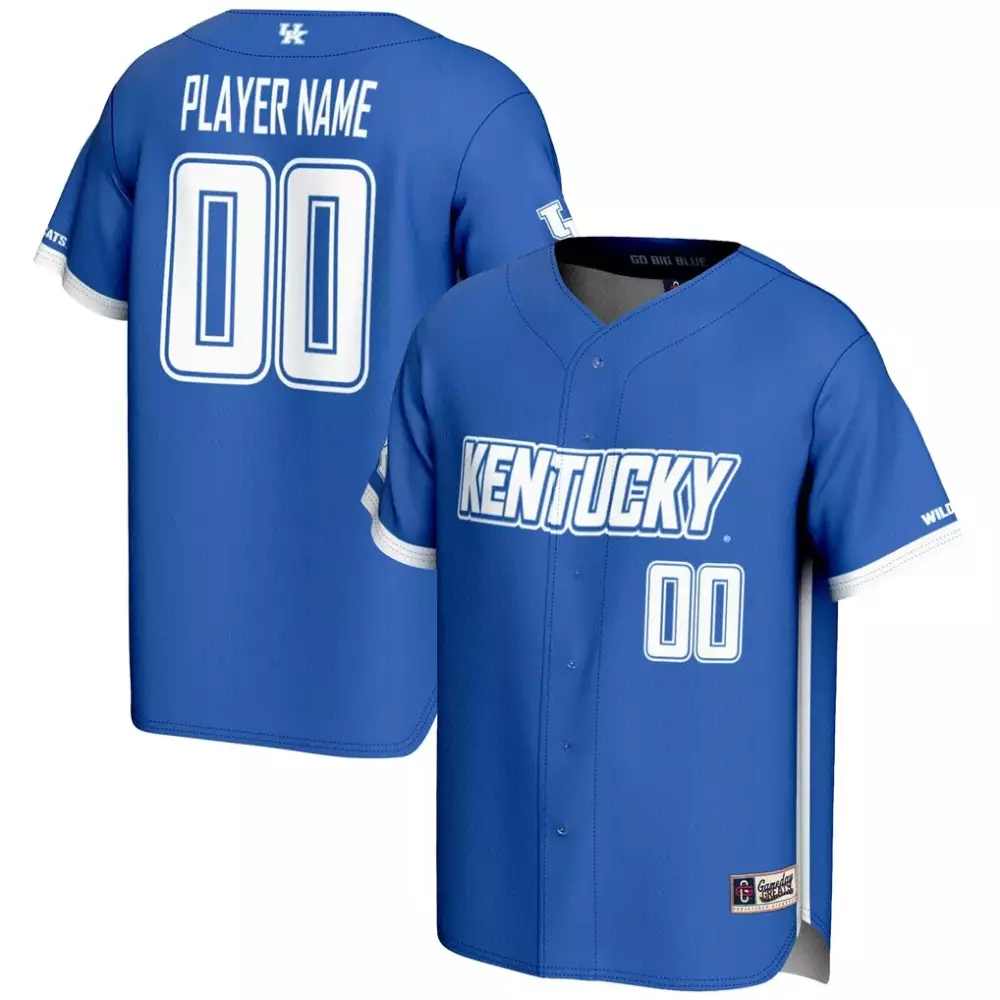 kentucky wildcats gameday greats youth nil pick a player football fashion jersey royal