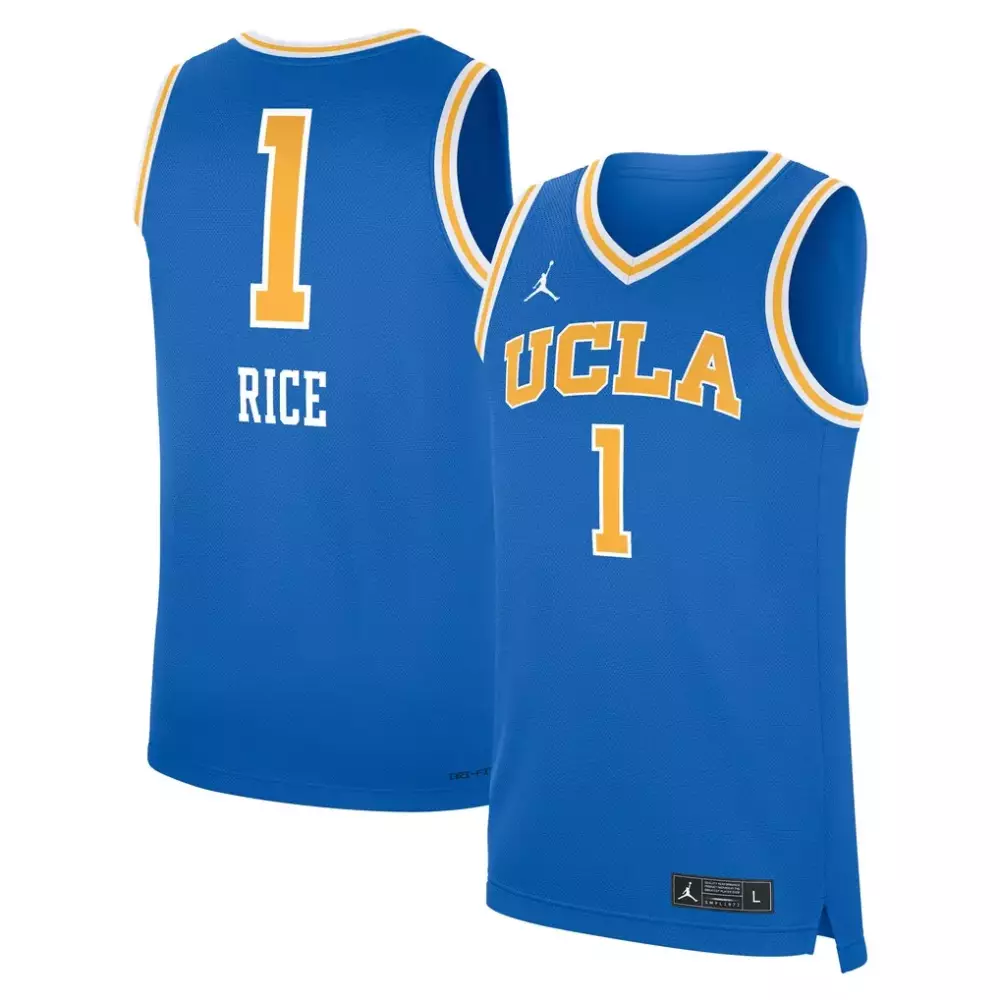 kiki rice ucla bruins jordan brand replica basketball jersey blue