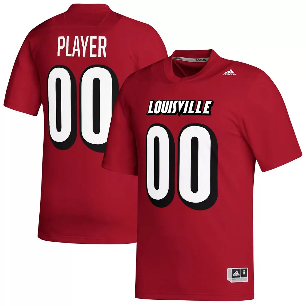 louisville cardinals adidas custom replica football jersey red