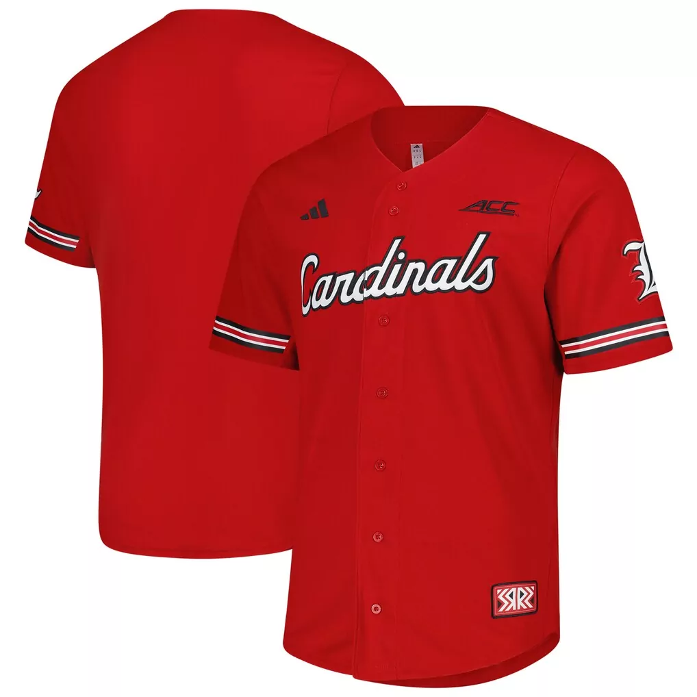 louisville cardinals adidas reverse retro replica baseball jersey red