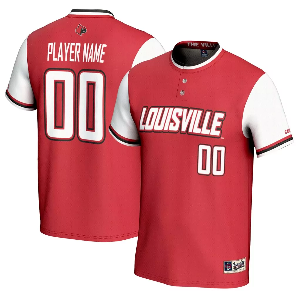 louisville cardinals gameday greats unisex nil pick a player football fashion jersey red