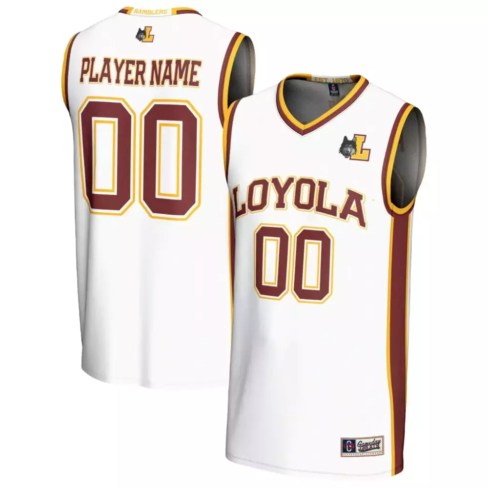 Loyola Chicago Ramblers Gameday Greats Unisex NIL Pick a Player Lightweight Women's Basketball Jersey | White Fashion | For Men, Women & Youth