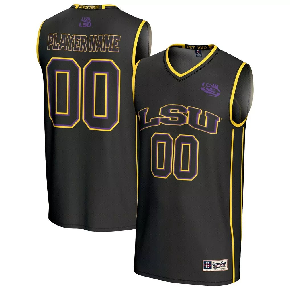 lsu tigers gameday greats unisex lightweight collegiate men s basketball nil pick a player fashion jersey black