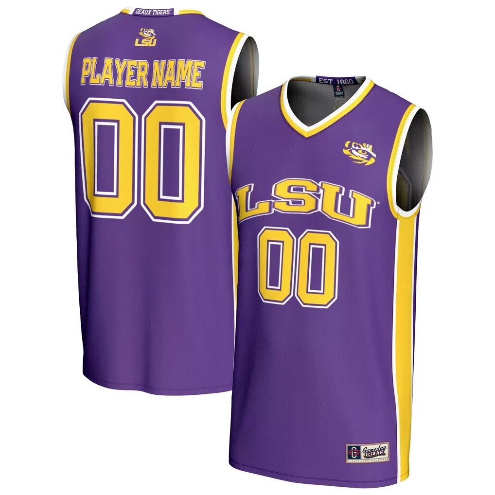 lsu tigers gameday greats unisex lightweight collegiate men s basketball nil pick a player fashion jersey black