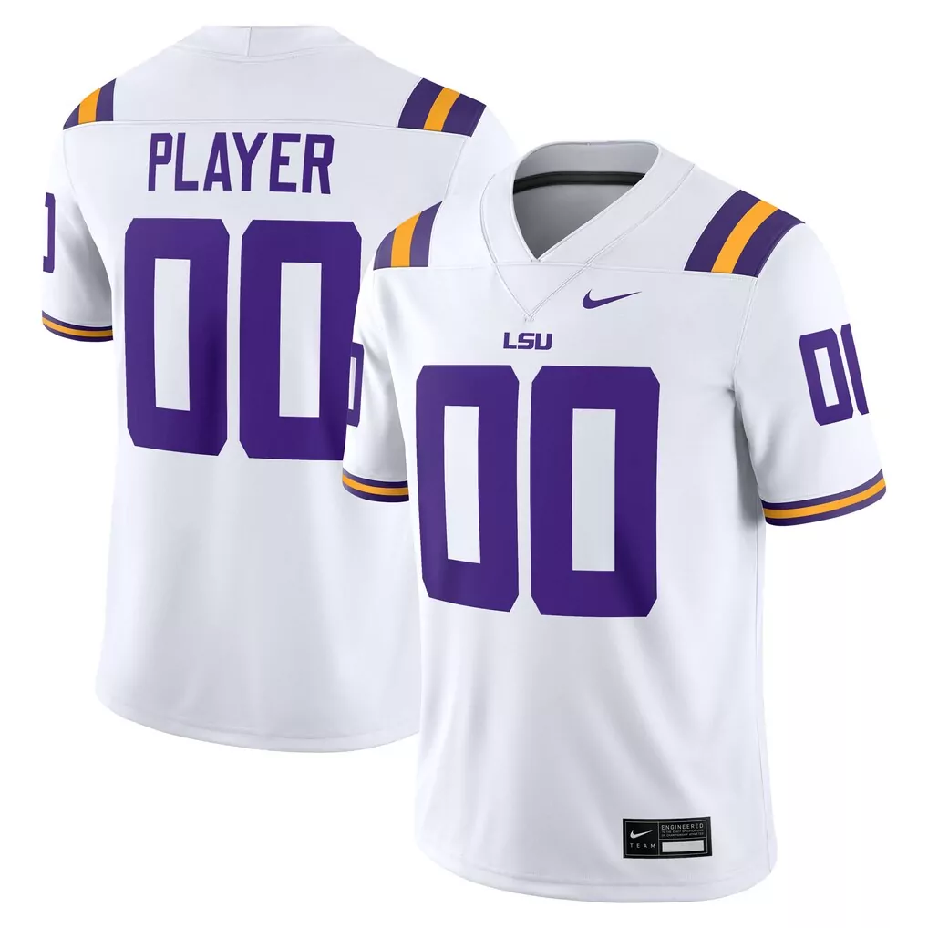 lsu tigers nike nil pick a player game jersey white