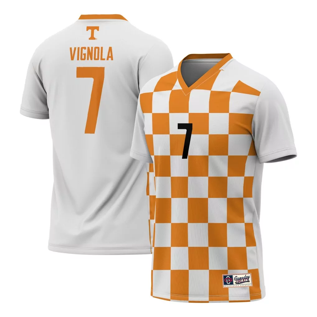 m a vignola tennessee volunteers gameday greats unisex women s soccer fashion jersey white