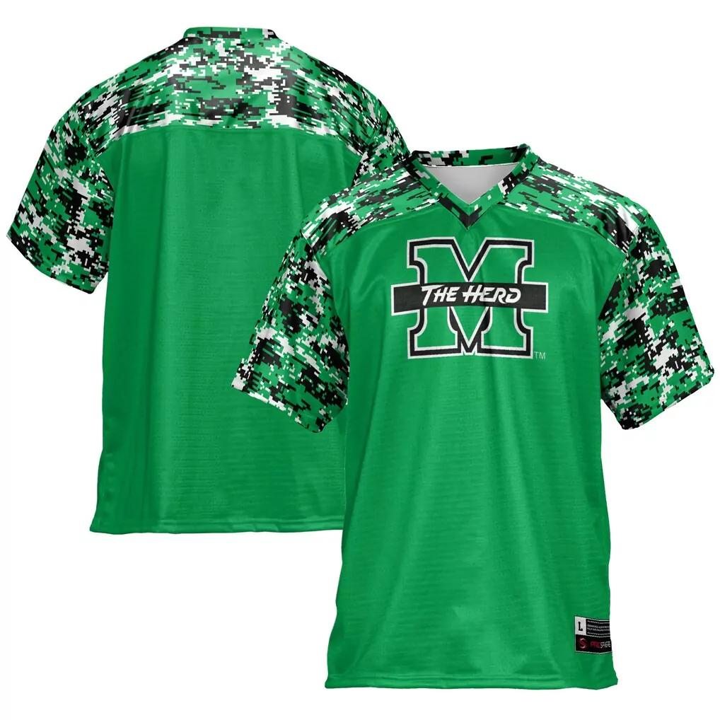 1 marshall thundering herd gameday greats youth lightweight collegiate football fashion jersey kelly green