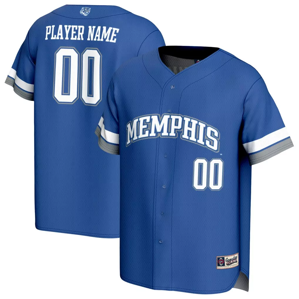 memphis tigers gameday greats youth lightweight collegiate baseball nil fashion jersey royal