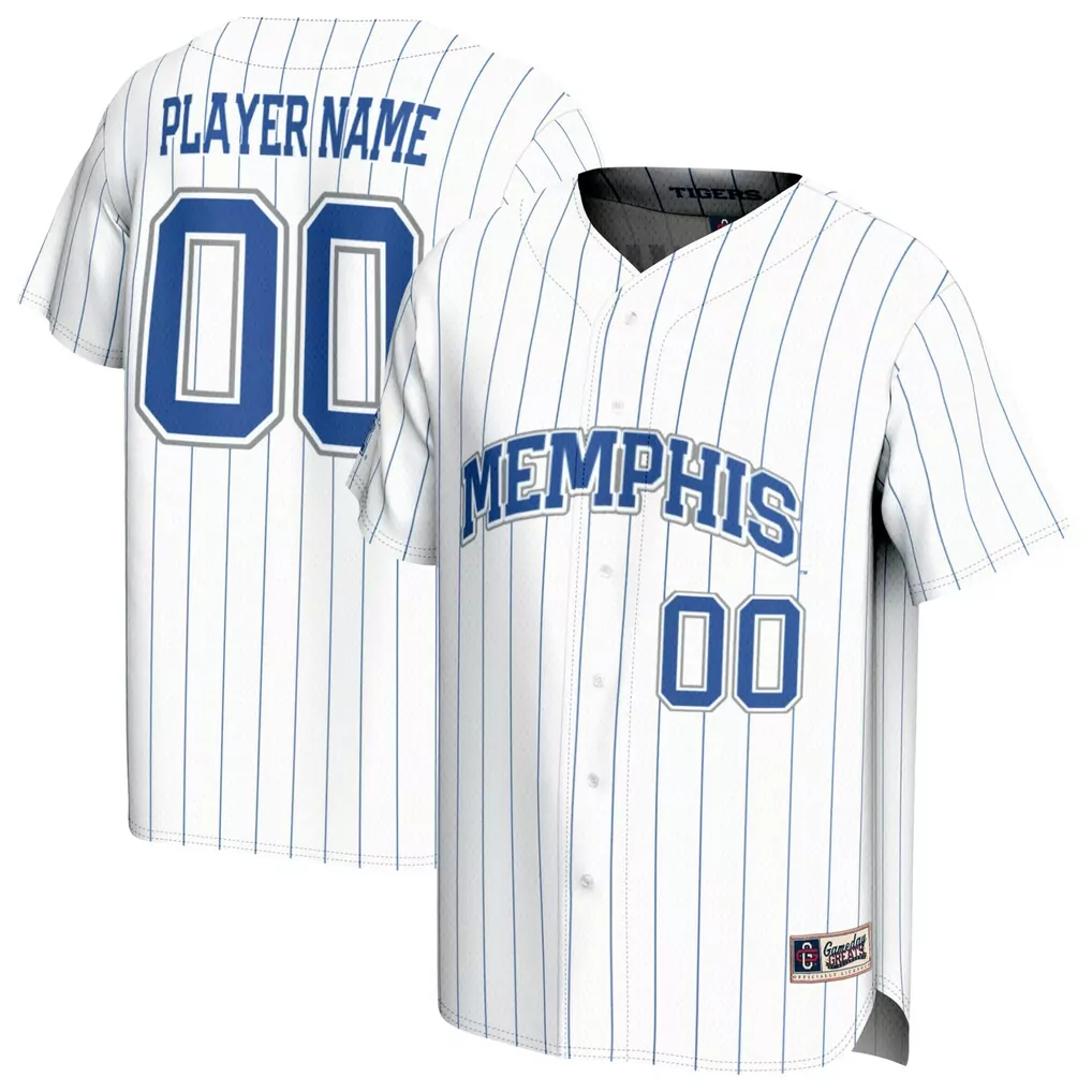 memphis tigers gameday greats youth lightweight collegiate baseball nil fashion jersey royal