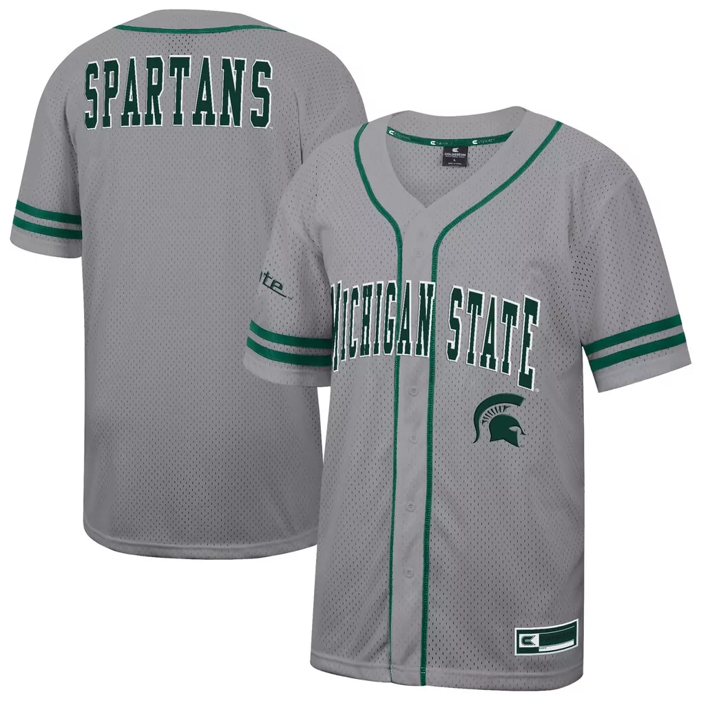 michigan state spartans black all stitched vapor jersey 2023 men s
