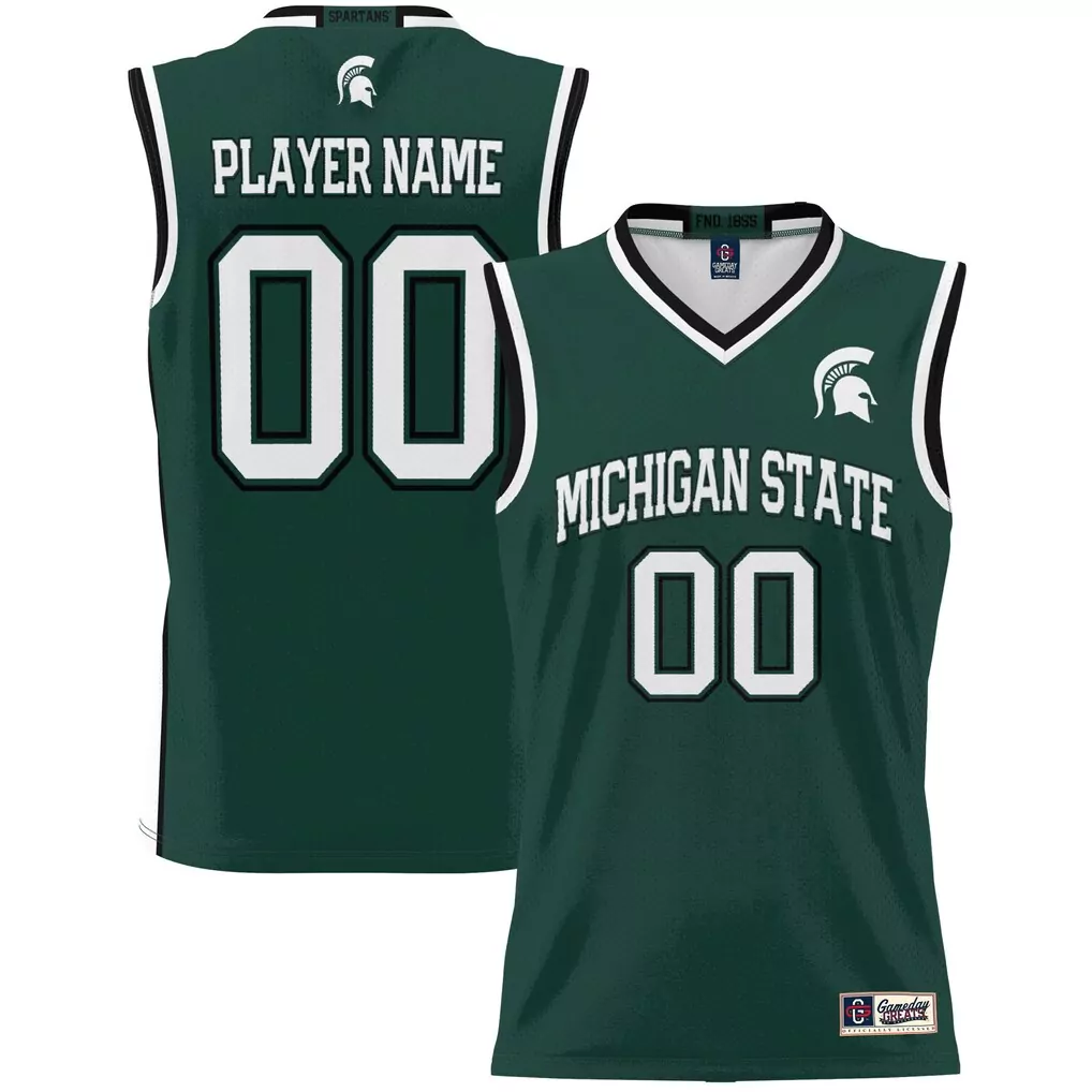 michigan state spartans gameday greats unisex adult nil lightweight volleyball jersey white