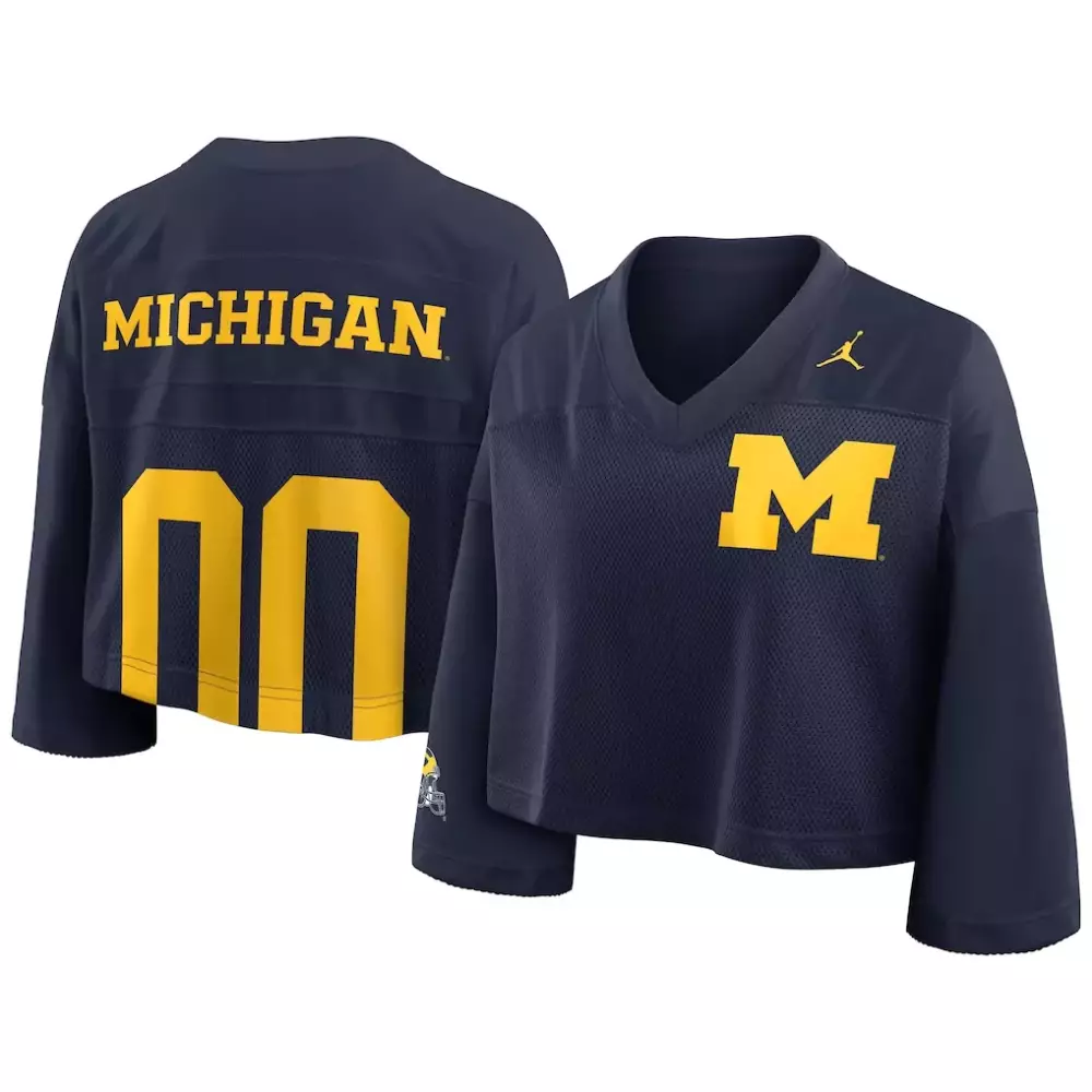 Michigan Wolverines Jordan All Stitched Vapor Jersey 2023 | Men's Yellow 00 | Limited Edition Fan Gear | For Men, Women & Youth
