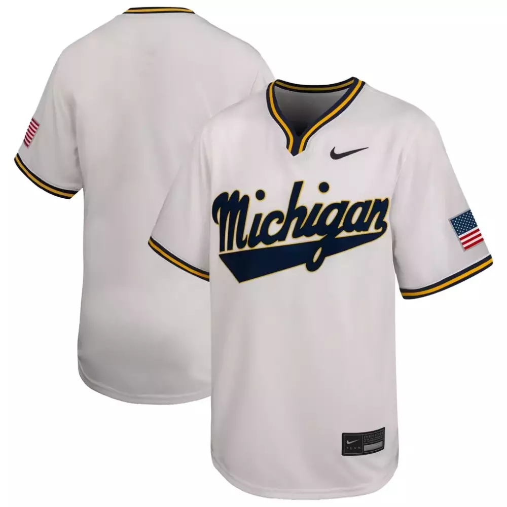 Michigan Wolverines Nike Unisex Replica Softball Jersey | White Style for Game Day | For Men, Women & Youth