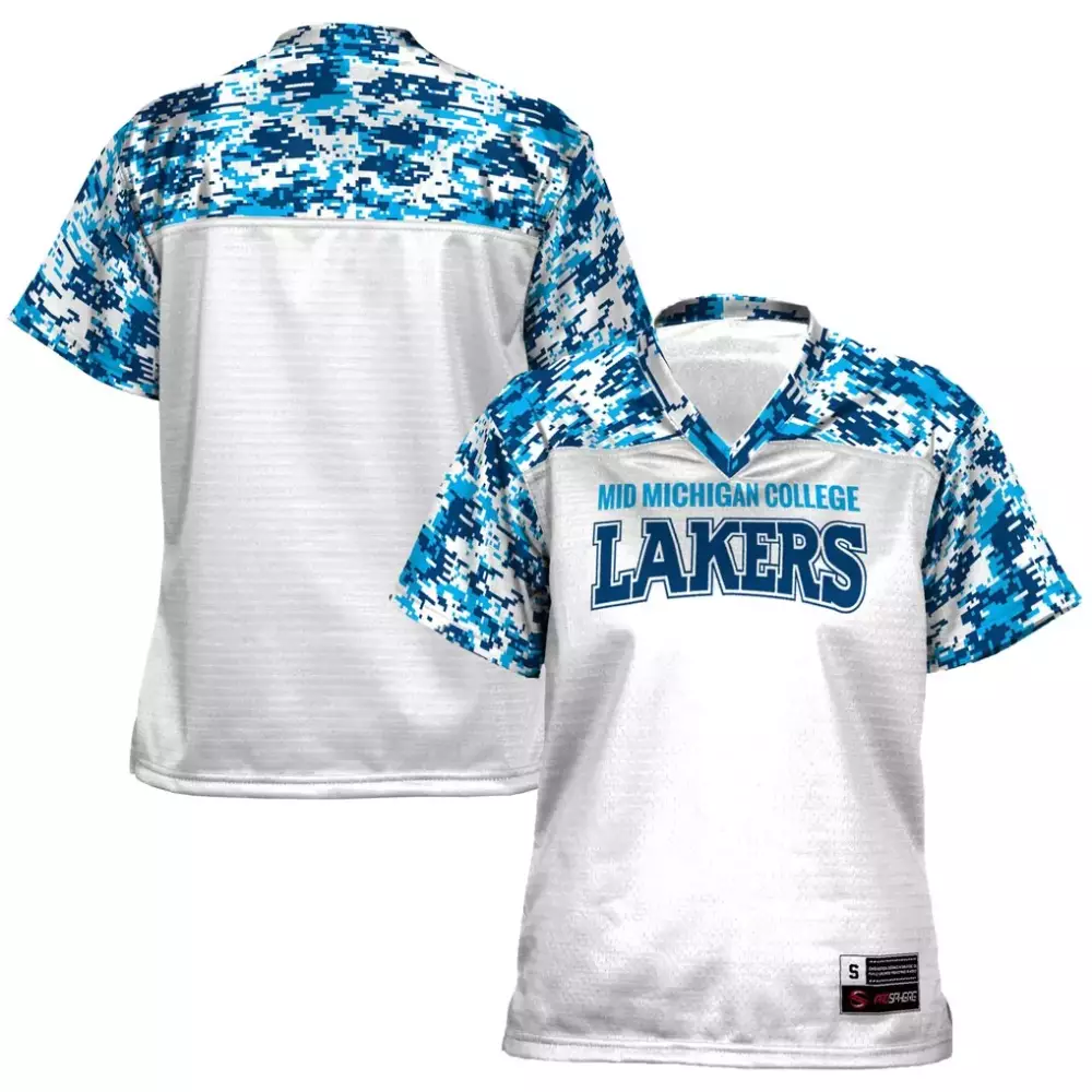 Mid Michigan College Gameday Greats Women's Football Jersey | White Fan Gear | For Men, Women & Youth