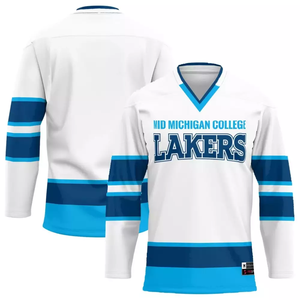 Mid Michigan College Gameday Greats Youth Hockey Jersey | White Fan Gear | For Men, Women & Youth