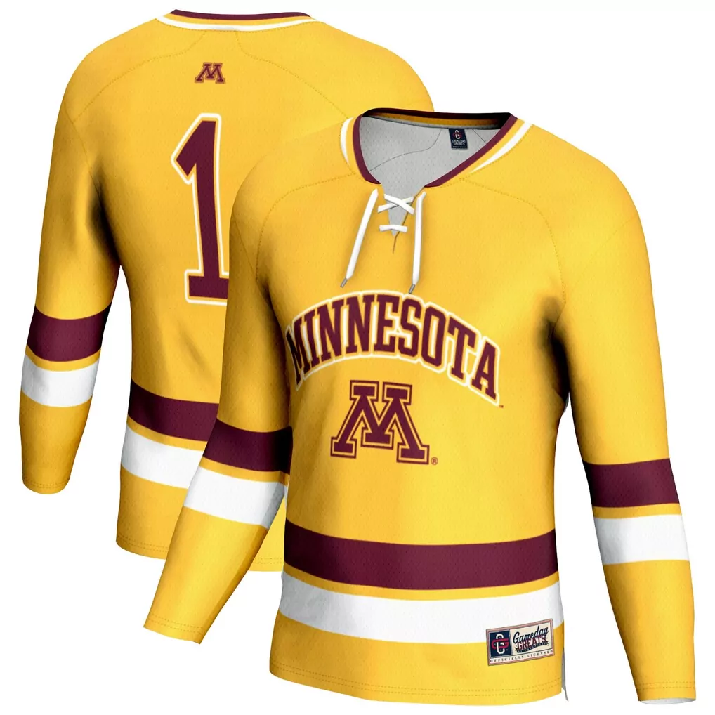minnesota golden gophers gameday greats youth 1 lightweight volleyball fashion jersey gold