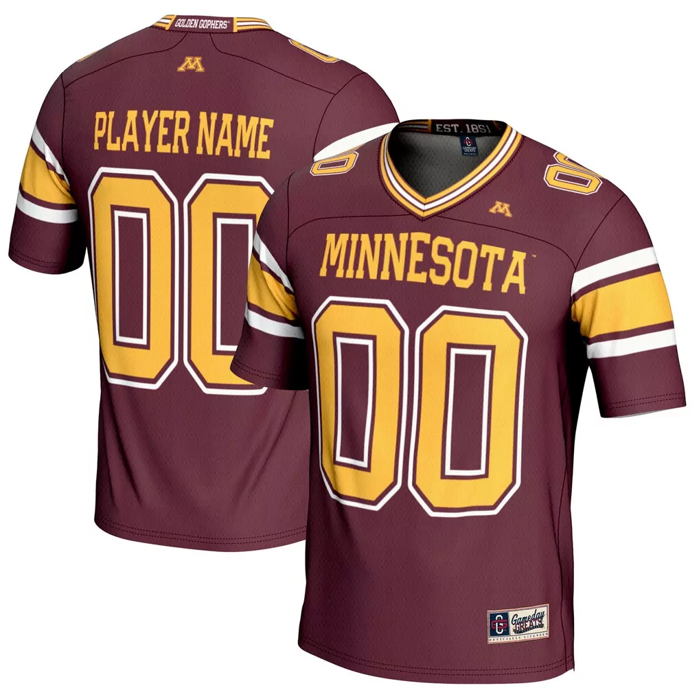 minnesota golden gophers gameday greats youth nil pick a player football fashion jersey gold