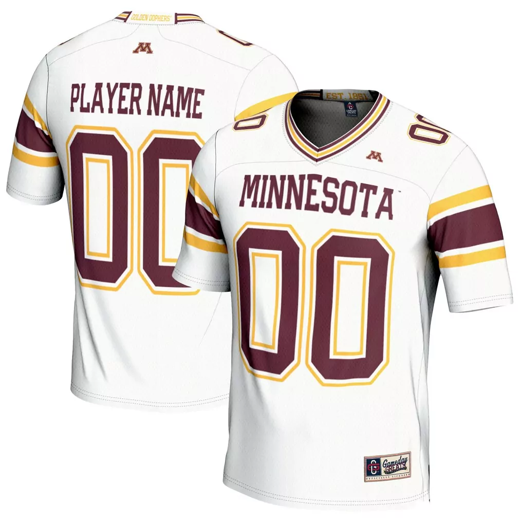 minnesota golden gophers gameday greats youth nil pick a player football fashion jersey gold