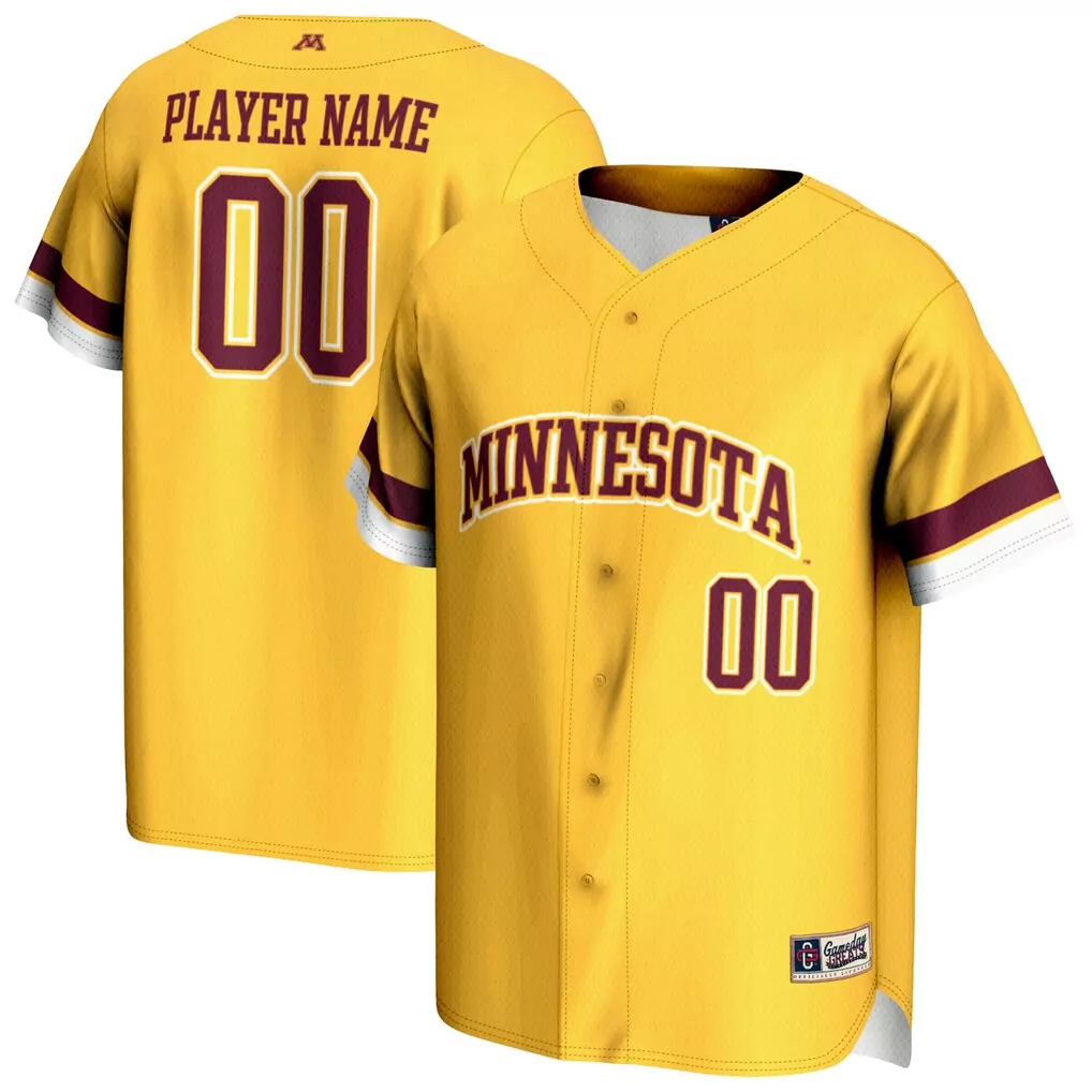 minnesota golden gophers gameday greats youth nil pick a player football fashion jersey gold