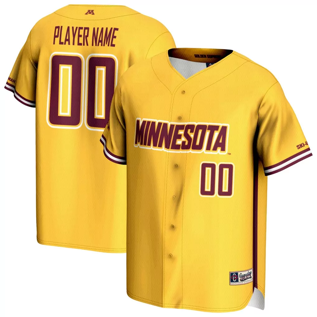 minnesota golden gophers gameday greats youth nil pick a player football fashion jersey gold