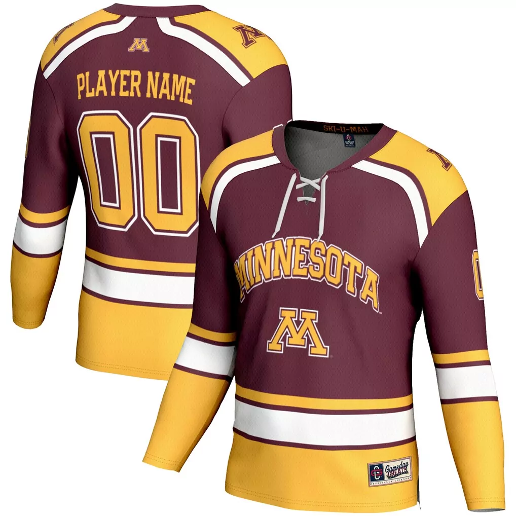 minnesota golden gophers gameday greats youth nil pick a player men s hockey jersey gold