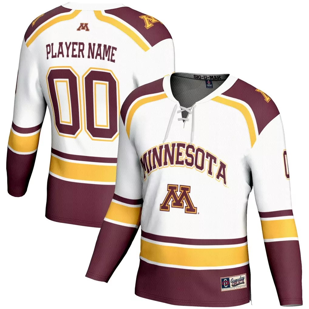 minnesota golden gophers gameday greats youth nil pick a player men s hockey jersey gold