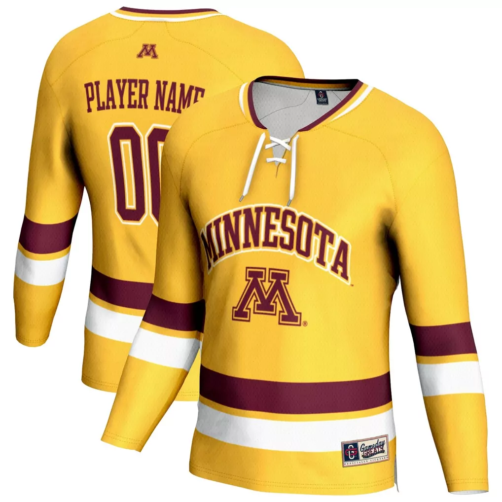 minnesota golden gophers gameday greats youth nil pick a player women s hockey jersey maroon