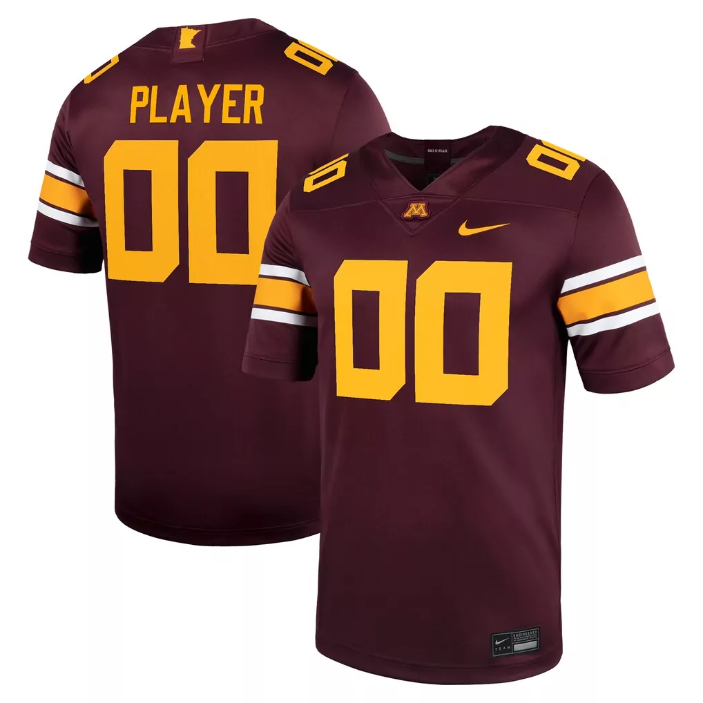 minnesota golden gophers nike custom football game jersey maroon