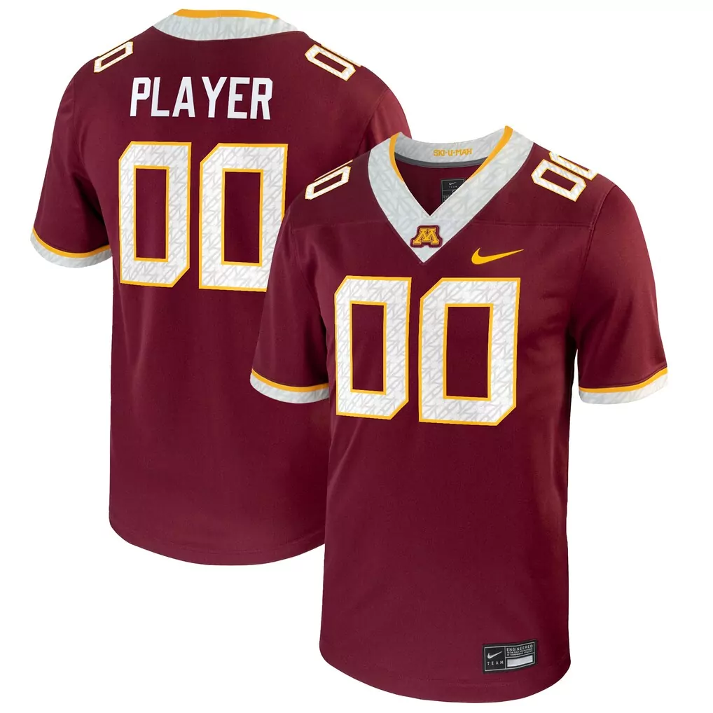 minnesota golden gophers nike custom football game jersey maroon