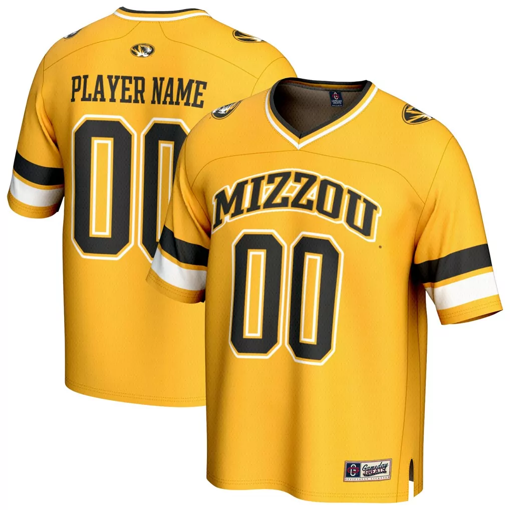 missouri tigers gameday greats youth nil pick a player collegiate women s soccer lightweight fashion jersey gold black