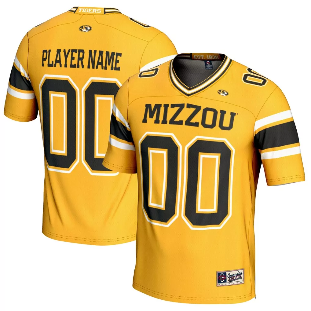 missouri tigers gameday greats youth nil pick a player collegiate women s soccer lightweight fashion jersey gold black