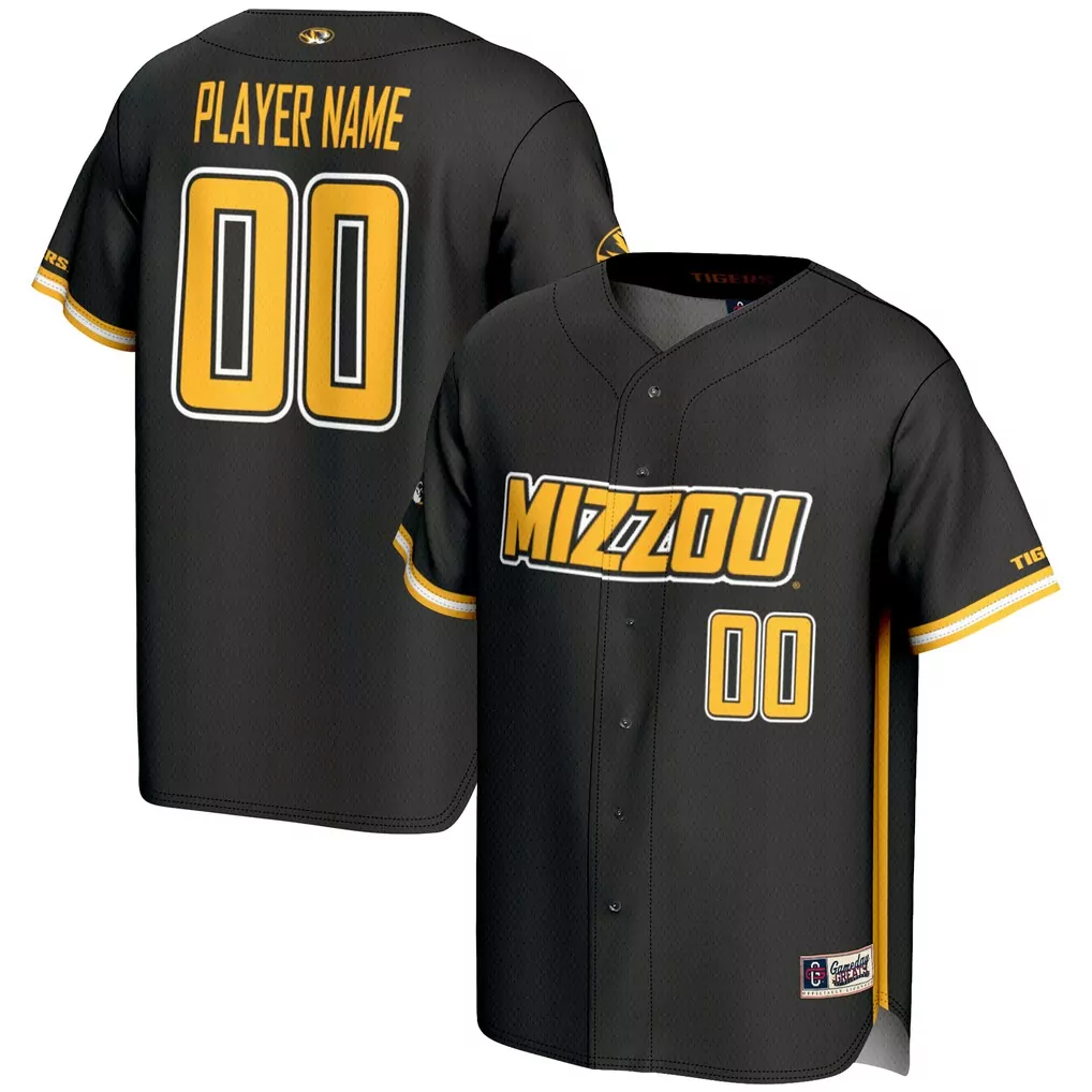 missouri tigers gameday greats youth nil pick a player lightweight baseball jersey black