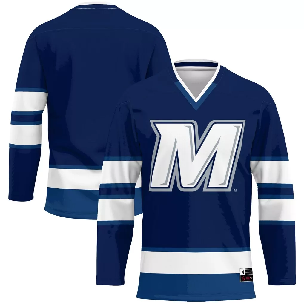 miles austin monmouth university hawks football jersey navy blue