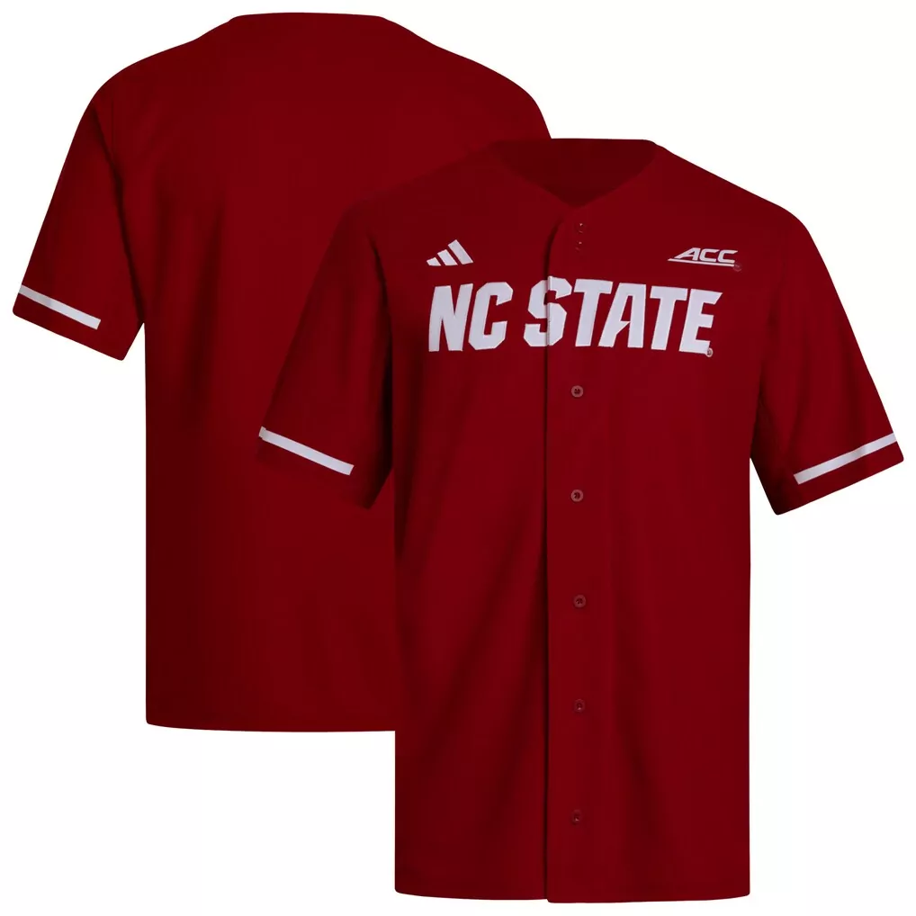 nc state wolfpack adidas replica baseball jersey red
