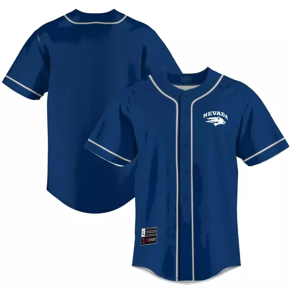 nevada wolf pack gameday greats adult lightweight baseball jersey navy