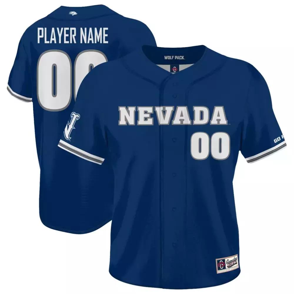 nevada wolf pack gameday greats unisex lightweight collegiate baseball nil pick a player fashion jersey navy
