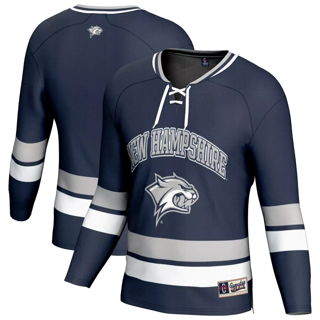 new hampshire wildcats gameday greats lightweight baseball jersey blue