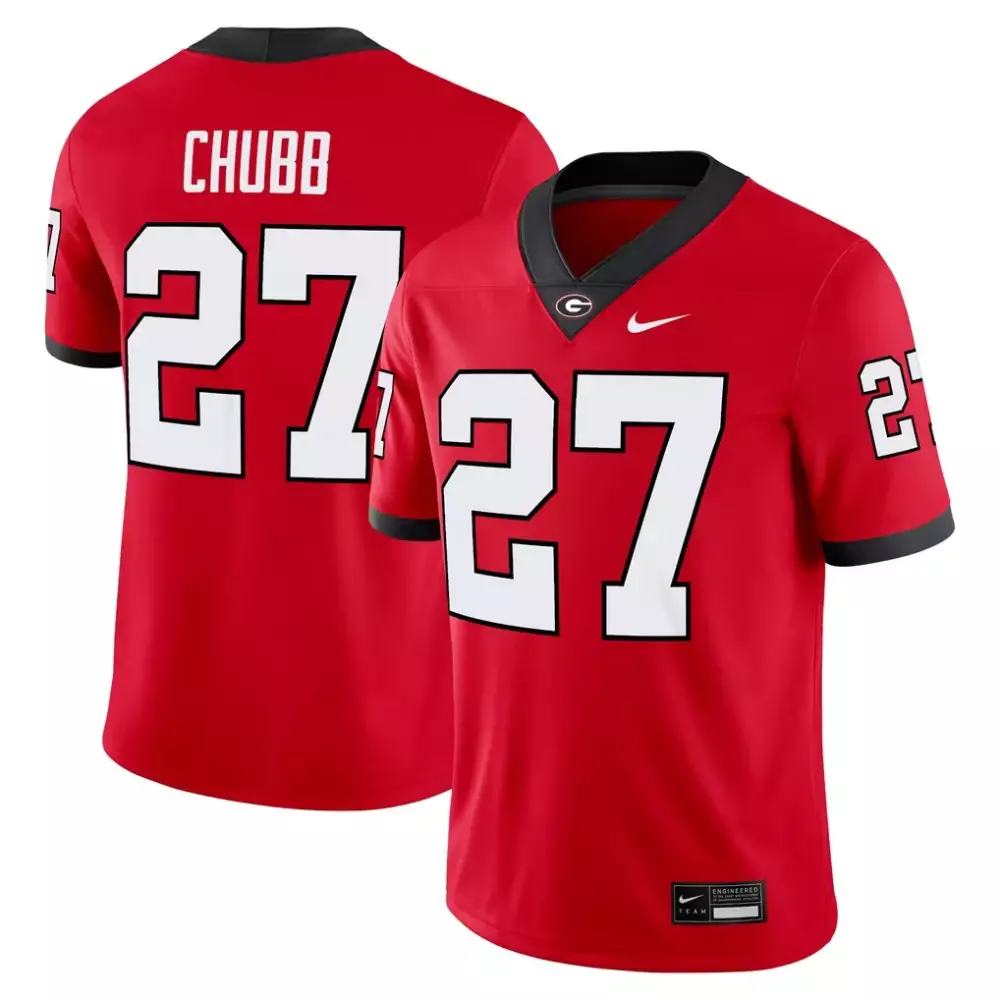 Nick Chubb Georgia Bulldogs Nike Alumni Game Jersey | Red Stitched Replica Fan Gear | For Men, Women & Youth