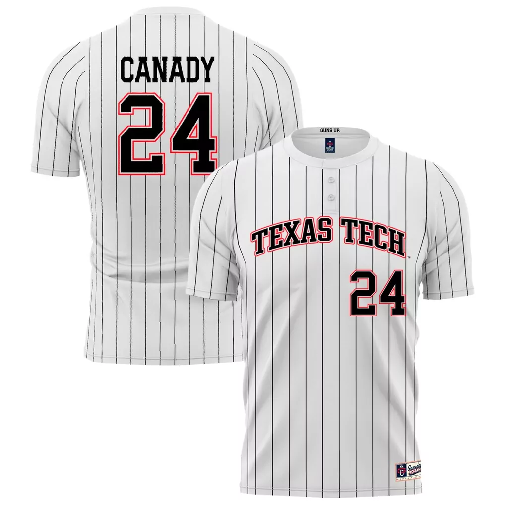 nijaree canady texas tech red raiders gameday greats unisex softball fashion jersey white