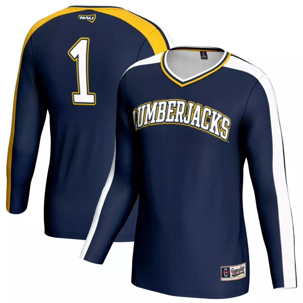 northern arizona lumberjacks gameday greats unisex 1 lightweight volleyball fashion jersey navy