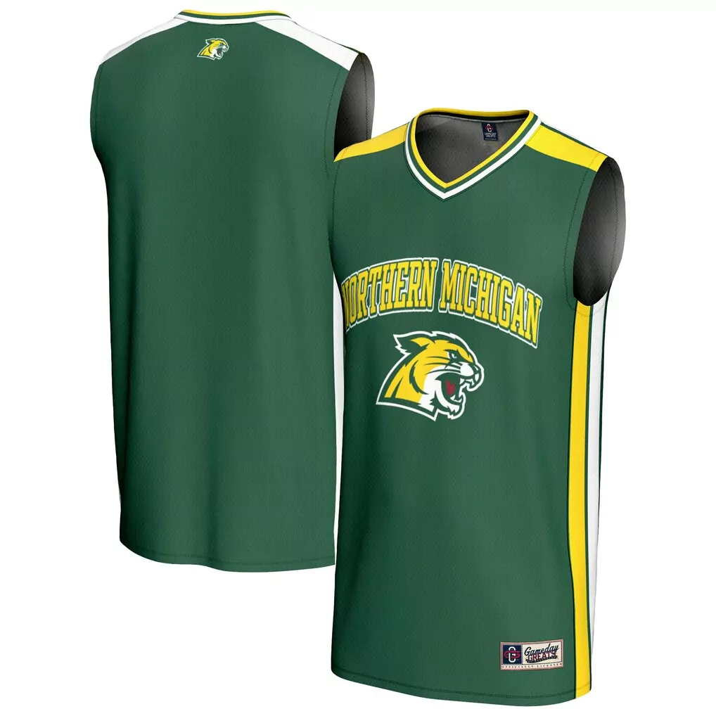 northern michigan wildcats gameday greats unisex spirit baseball jersey green