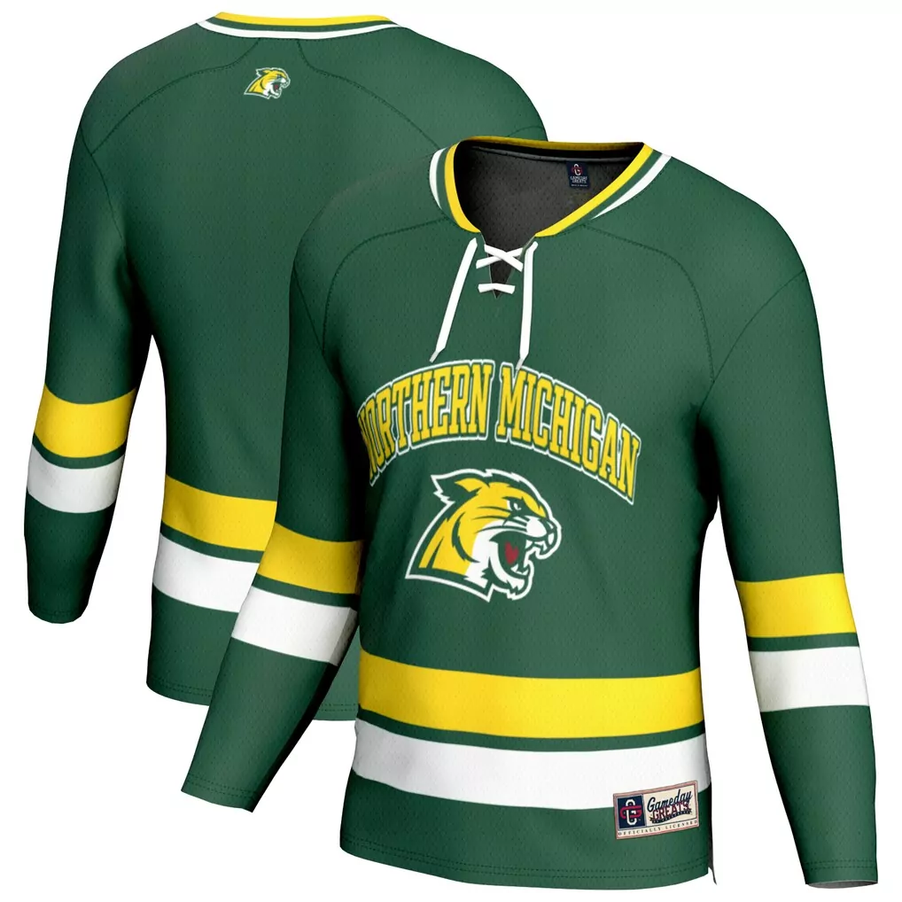 northern michigan wildcats gameday greats unisex spirit baseball jersey green