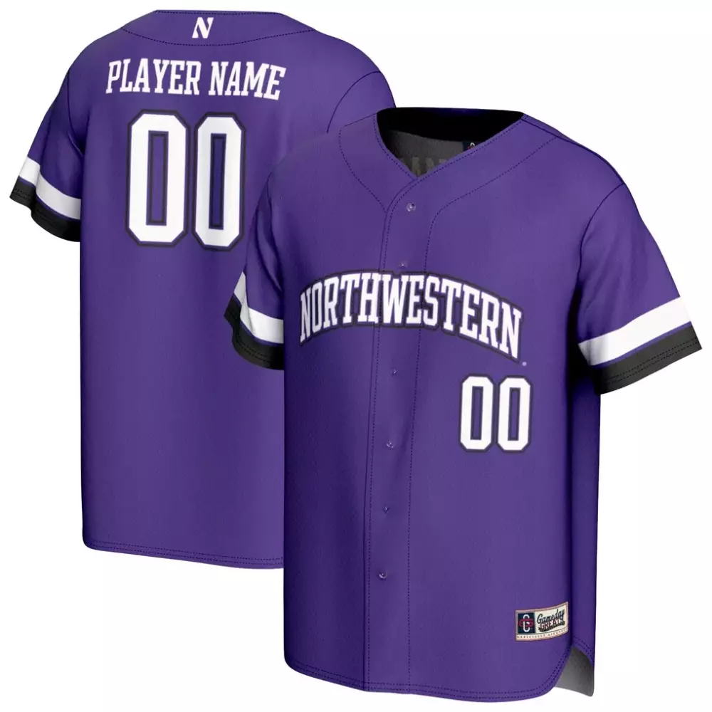 Northwestern Wildcats Youth NIL Lightweight Collegiate Baseball Jersey | Purple | Gameday Greats Fan Gear | For Men, Women & Youth