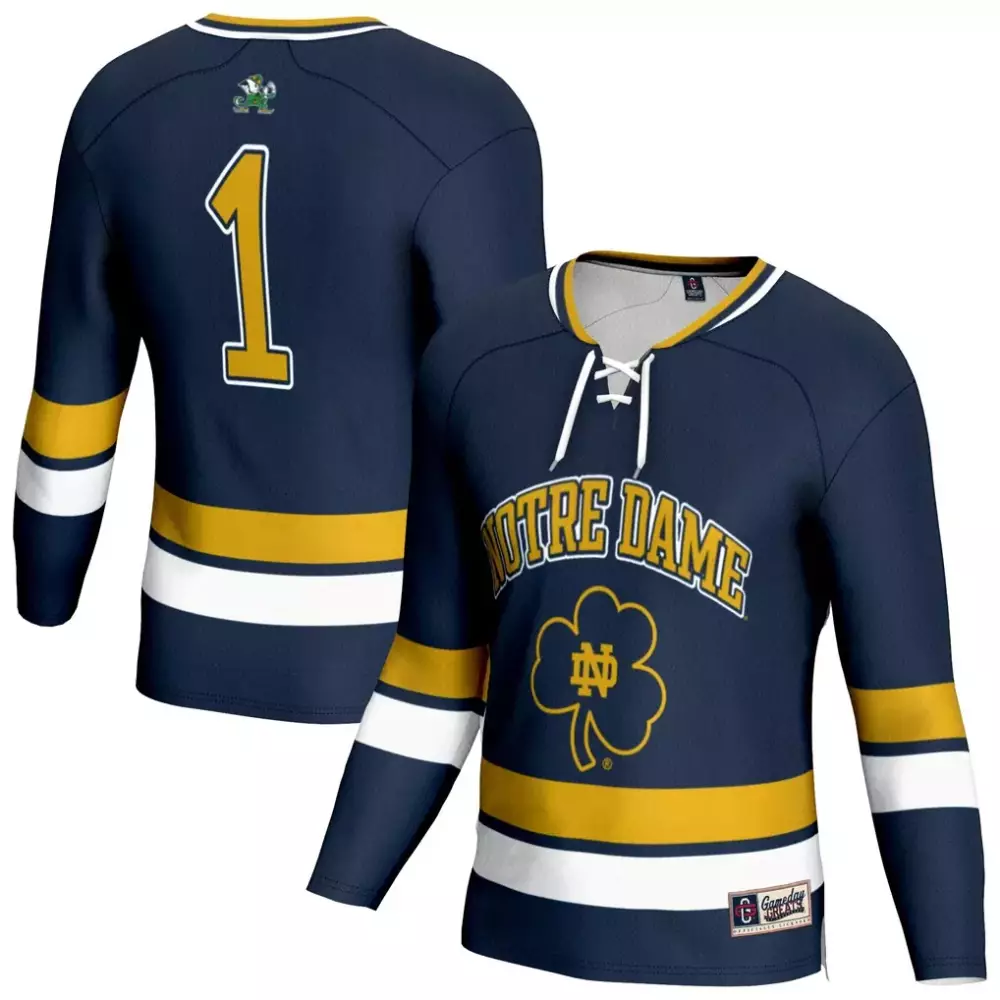 notre dame fighting irish gameday greats youth lightweight hockey nil pick a player fashion jersey white