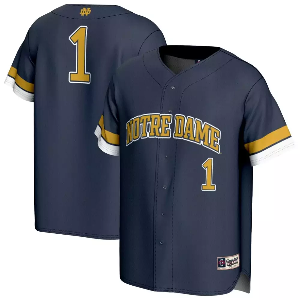 notre dame fighting irish gameday greats youth pick a player lightweight baseball fashion jersey navy