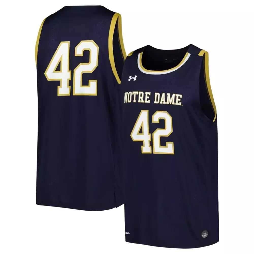 notre dame fighting irish under armour replica basketball jersey navy